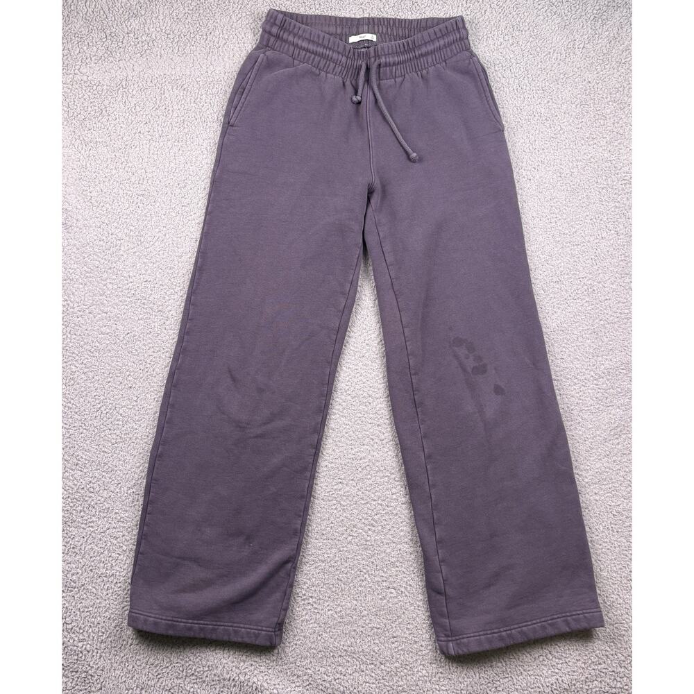 TNA Aritzia Sweatpants Womens Small Purple Cozy Sweatfleece Flared Cotton